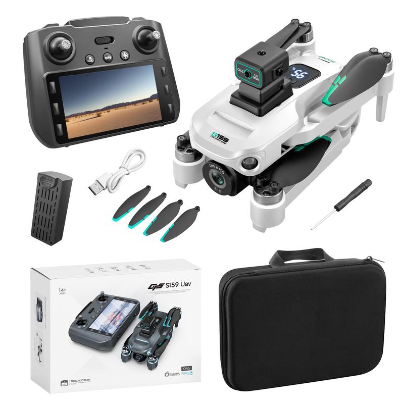 Wireless 5G GPS drone Four-sided obstacle avoidance, optical flow positioning long batttery life and screen remote controller accessories dual cameras carrollers camara inteligente WiFi PanTilt