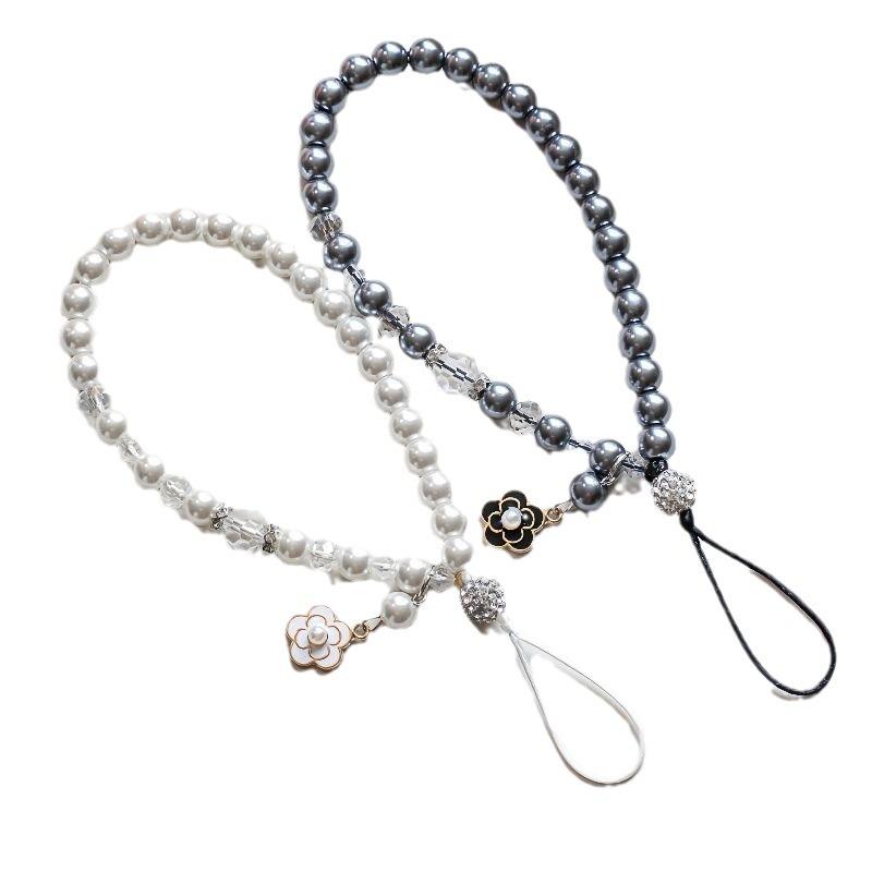 1pc Pearl Mobile Phone Chain Hanging Rope High End Wrist Phone Pendant Short Loss Prevention Phone Hanging Rope