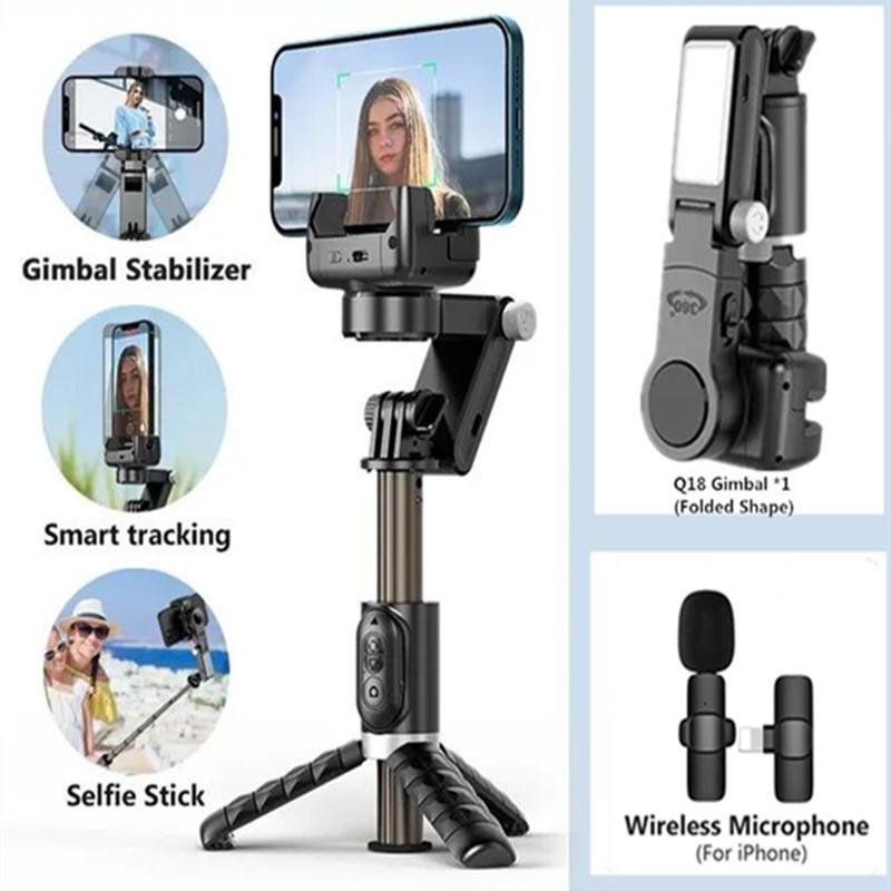 360 Degree Rotatable Selfie Stick, Handheld Gimbal Stabilizer, Anti-shake Selfie Stick, Phone Accessories for Smartphone Photography