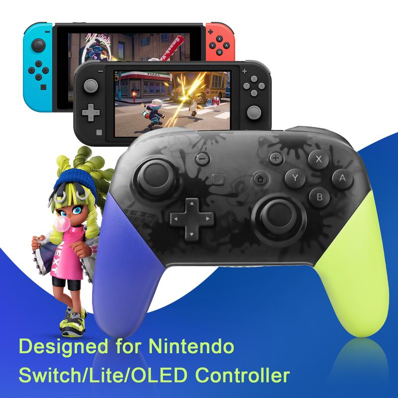 NFC Switch Pro Gaming Controller, Wireless Switch Pro Controllers with NFC Dual HD Vibration Screenshot Wake-up Function Auto-Pairing Motion Control 1300mAH Battery, Upgraded Gamepad Switch Control Replacement for Switch Switch Lite Switch OLED PC