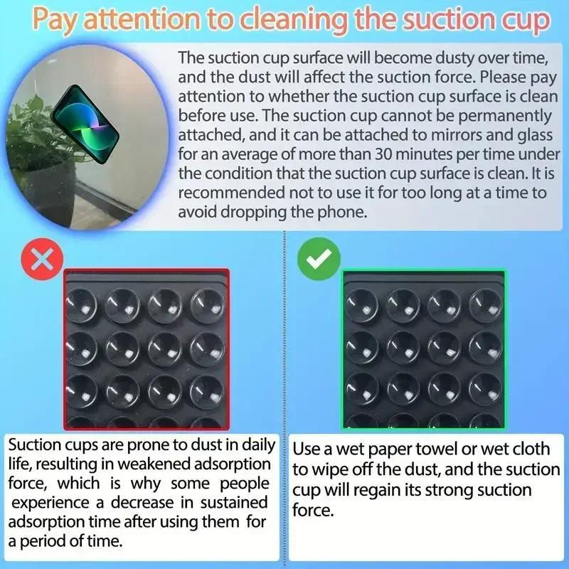 Universal Self-adhesive Suction Cup Phone Holder, 1 Count Silicone Phone Anti-slip Suction Cup Phone Stand, Phone Accessories for Selfies & Videos