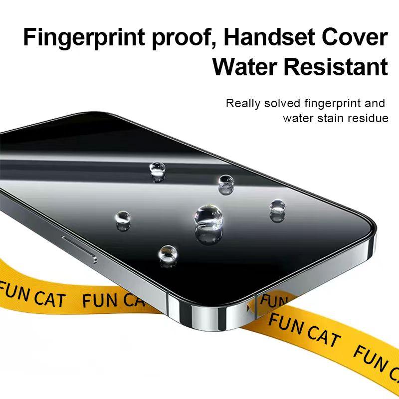 FUNCAT GLOBAL <3PCS> 360° Privacy Screen Protector [4 Sides Privacy]. 'ON SALE for NEW APPLE' Screen film for iPhone 16 15 14 13 12 [LEFT, RIGHT, UP, DOWN], Strong Protection, Anti-Spy, Electroplated Layer, (Headset Cover), Fingerprint-Proof.