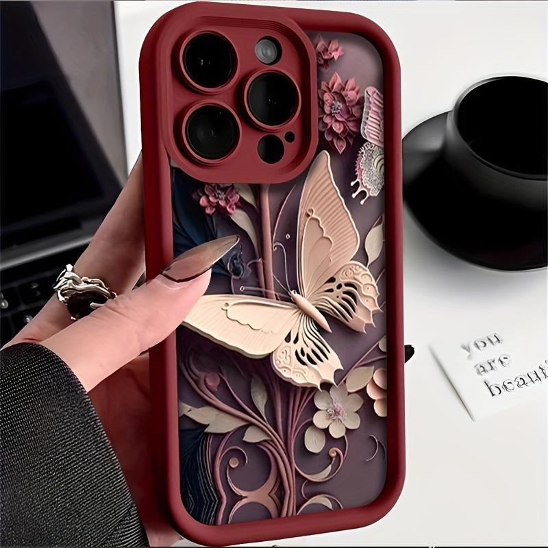 Butterfly Pattern Phone Cases, Cell Phone Case for Apple Smartphone, Decorative Phone Protector Cover, Phone Accessories Compatible with iPhone 15 Pro Max Case iPhone 11 Cases iPhone 14 Pro Max Case iPhone 15 16 Cases