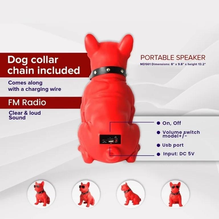 WOOOF portable speaker model red MD565-RD