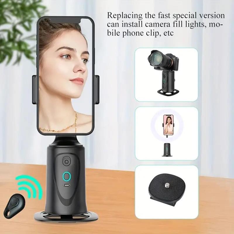 360 Degree Automatic Rotating Selfie Gimbal Phone Holder, No APP Required Selfie Phone Gimbal, Selfie Accessories for Live Streaming, Vlogging, Photography