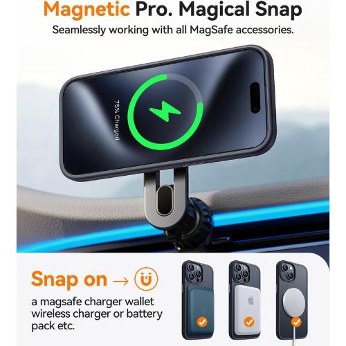 Entronix Magnetic Phone Case Designed for iPhone 16 16 Plus 16 Pro 16 Pro Max, Heavy Duty Slim Layer Shockproof Case Accessories Cover Protection