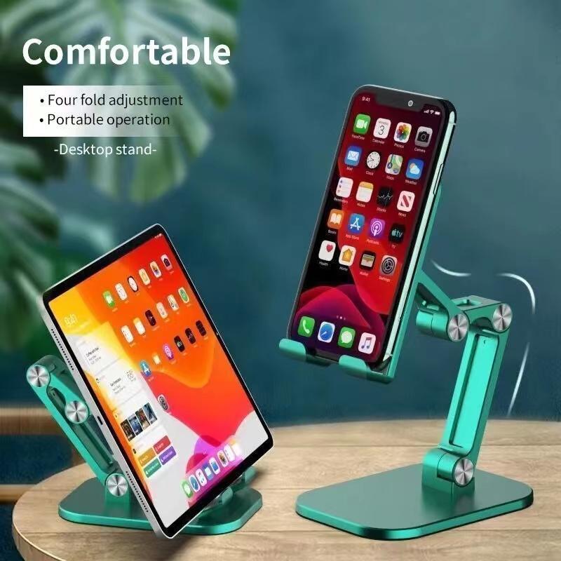 Folding Desktop Phone Holder, Adjustable Smartphone Tablet Stand Mount, Universal Phone & Tablet Holder Stand For Live Streaming & Watching TV, Cellphone Accessories