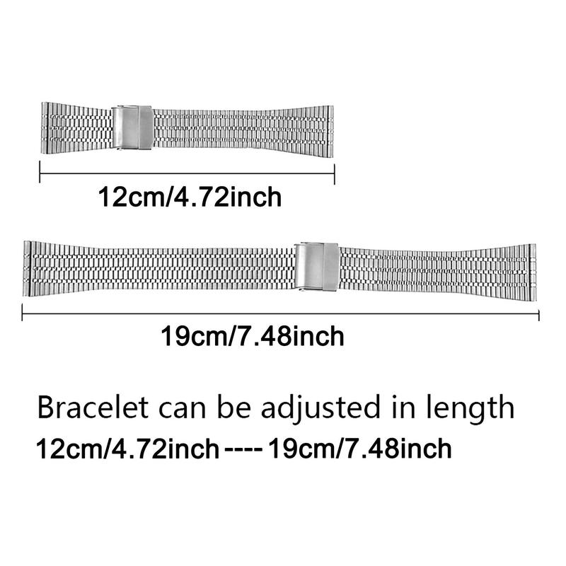 Stainless Steel Watch Band (Band Only), Smart Watch Band for Samsung Galaxy Watch 6 5 4 & Huawei Series GT 2 3 4 Pro, Fashion Wearable Accessories for Men & Women