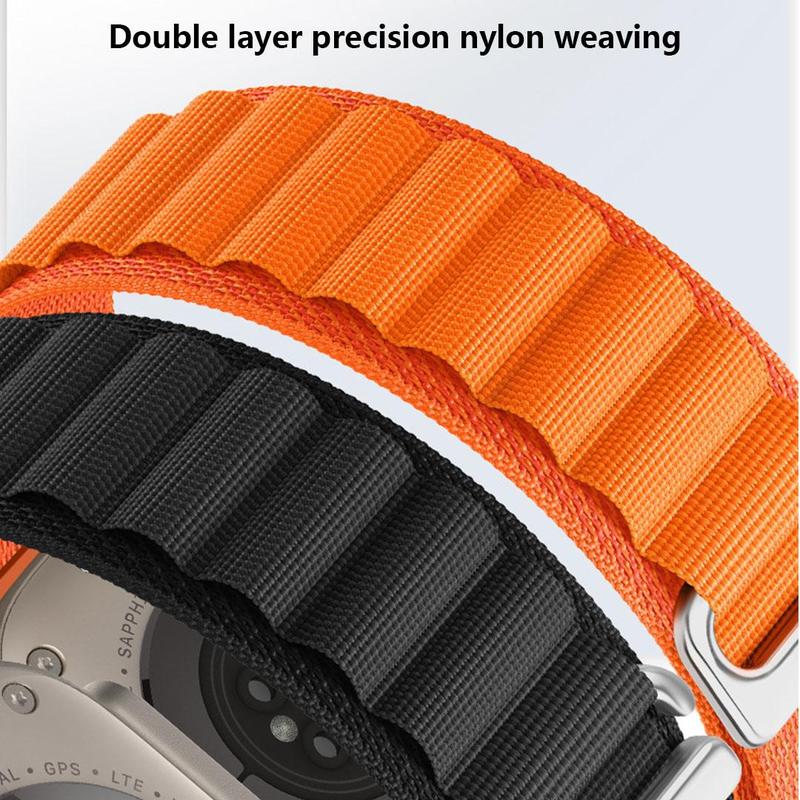 Nylon Watch Band (Band Only), 1 Count Adjustable Watch Band with C-hook, Wearable Accessories Compatible with Apple Watch Ultra 2 Ultra Band for Women & Men