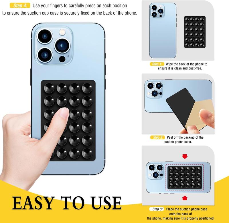 Silicone Suction Phone Case Adhesive Mount Holder for Selfies and Videos