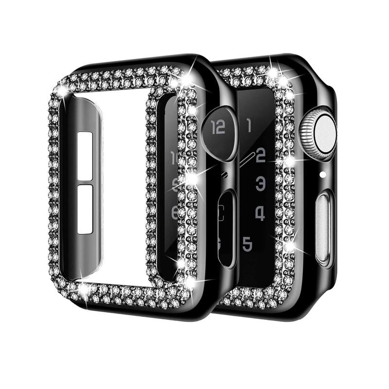 Artificial Rhinestone Decor Watch Case (Only Case), Anti-scratch Watch Protective Cover, Smart Watch Protector Compatible with Apple Watch Ultra 9 8 7 5 4 3 2 1 SE