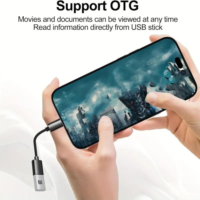 USB-C to USB-A & USB-A to USB-C OTG Cable Adapter, 400-500 MB S Speed Data Transfer, Fast Charging & Reversible Adapter for iPhone, Samsung, iPad, Laptop