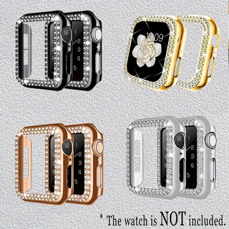 Artificial Rhinestone Decor Watch Case (Only Case), Anti-scratch Watch Protective Cover, Smart Watch Protector Compatible with Apple Watch Ultra 9 8 7 5 4 3 2 1 SE