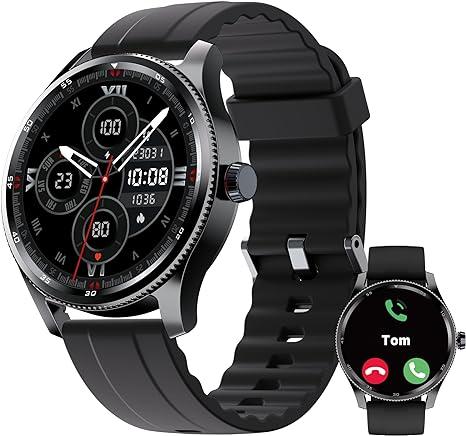 TOOBUR Smart Watch for Men with Answer Make Call,Fitness Sport Watch with Step Counter Sleep Tracker 100 Sports for Run Smart Voice Assistant IP68 Waterproof Swim Fitness Tracker Compatible Android iOS