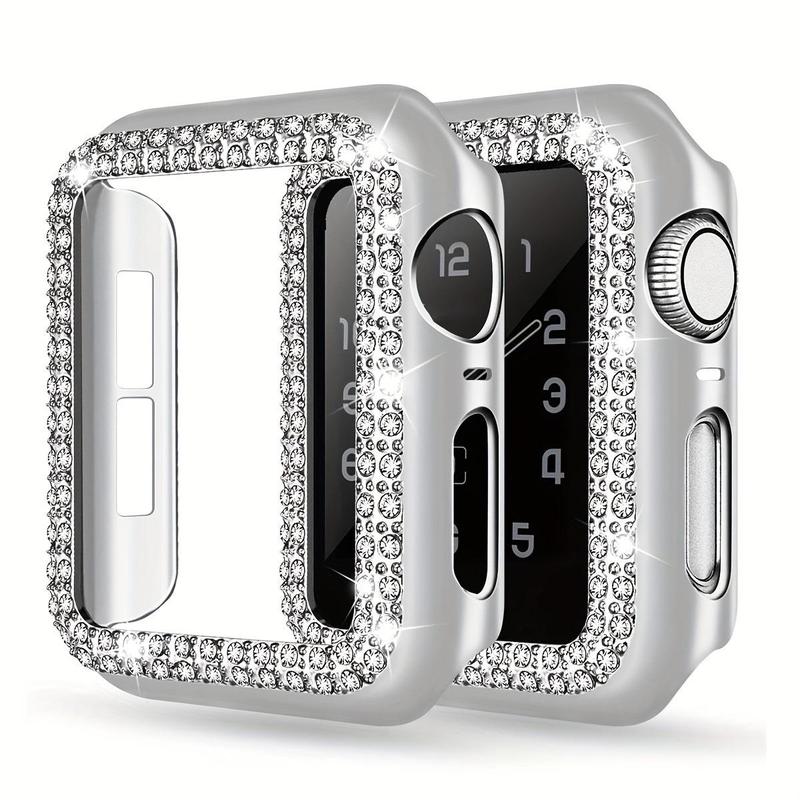 Artificial Rhinestone Decor Watch Case (Only Case), Anti-scratch Watch Protective Cover, Smart Watch Protector Compatible with Apple Watch Ultra 9 8 7 5 4 3 2 1 SE