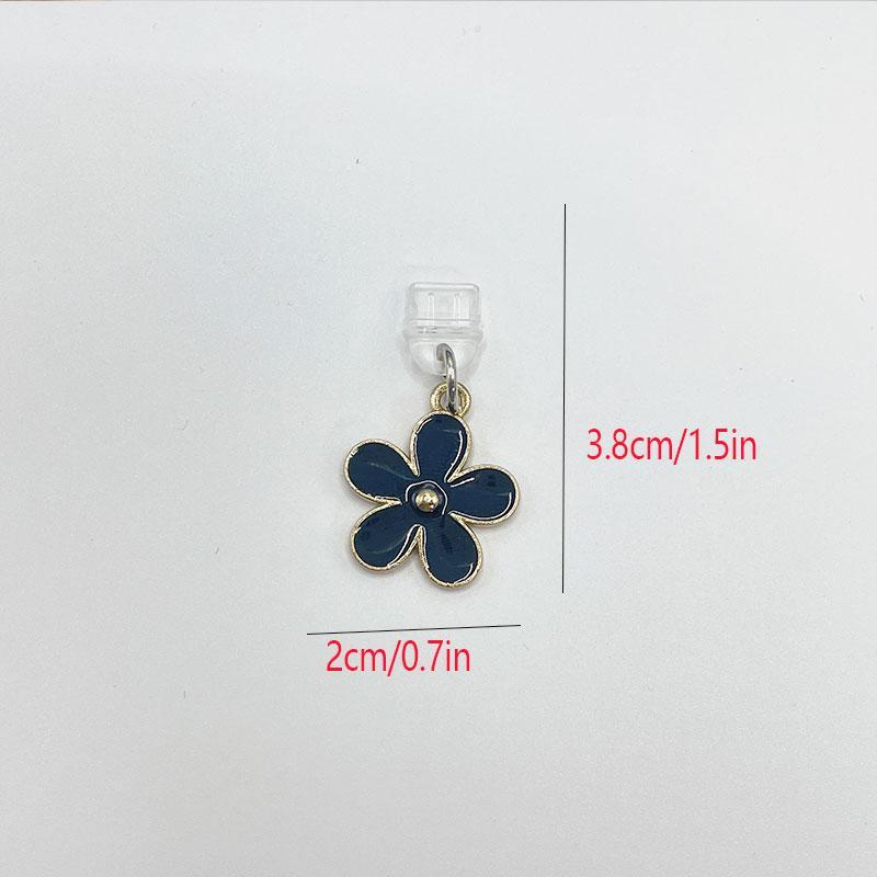 Flower Design Phone Dust Plug, 1 Count Cute Phone Charm, Fashionable Phone Accessories for Women & Girls, Mobile Phone Parts