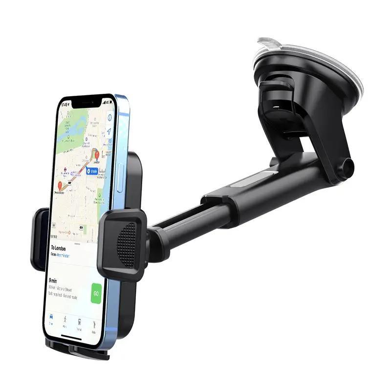 Car Phone Holder With Suction Cup, Navigation Bracket, Windshield & Dashboard Dual Use Telescopic Phone Holder