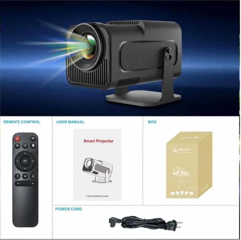 HY320 4K 1080P Android 11 Projector, US Plug, 320ANSI, Dual Wifi6, Portable Projetor Audio smart projector