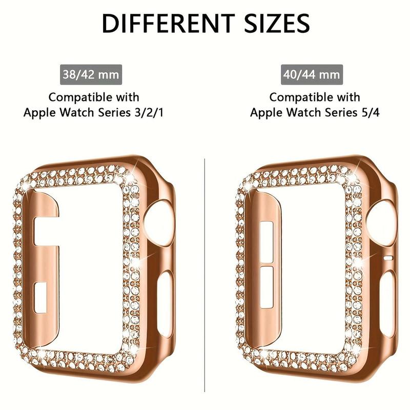 Artificial Rhinestone Decor Watch Case (Only Case), Anti-scratch Watch Protective Cover, Smart Watch Protector Compatible with Apple Watch Ultra 9 8 7 5 4 3 2 1 SE