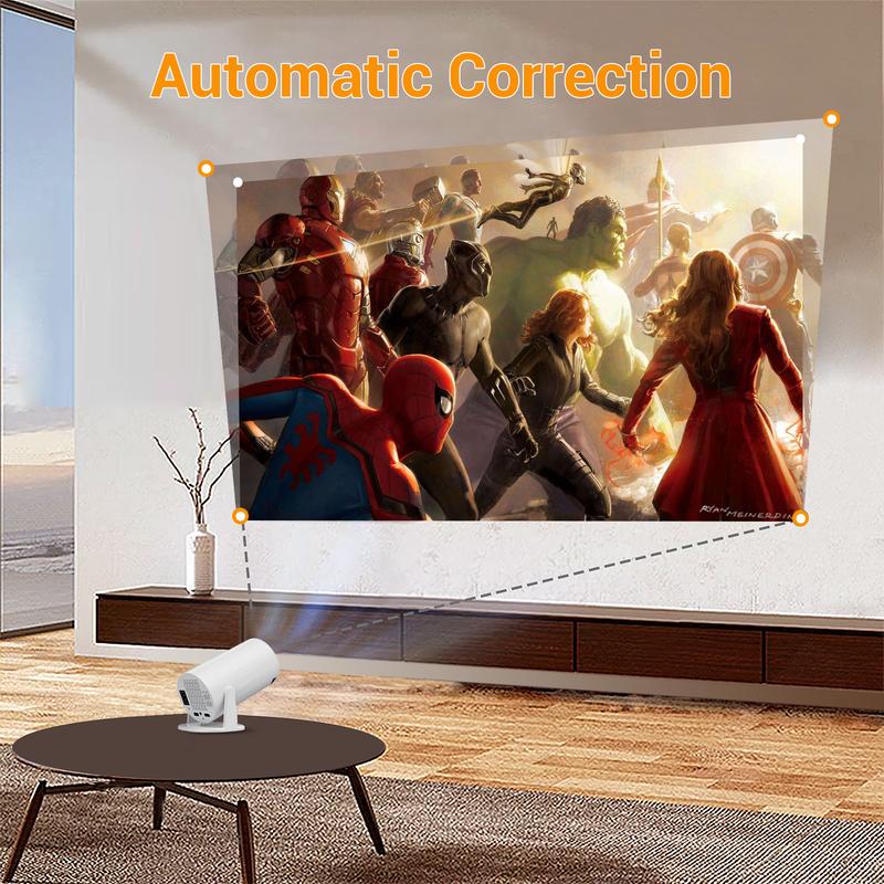 Mini WiFi Projector, Auto Keystone Correction Portable Projector 720P Support 180° Adjustable Stand, BT 5.0 Android 11, 4K 150 ANSI Smart Projector, Home Video Projector for Phone TV Stick Laptop