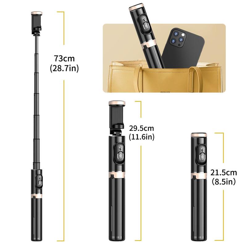 Selfie Stick Tripod, Multifunctional Selfie Stick with Tripod, Portable Phone Accessories for Live Streaming, Vlogging, Selfie Phone Holder