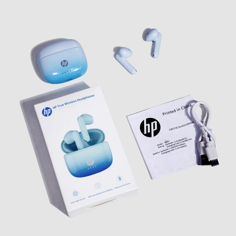 HP Wireless Earphone, 1 Count In-ear Design Noise Cancelling Headphone with Charging Case, Stereo Bass Earbuds, IPX4 Waterproof Sports Earphone