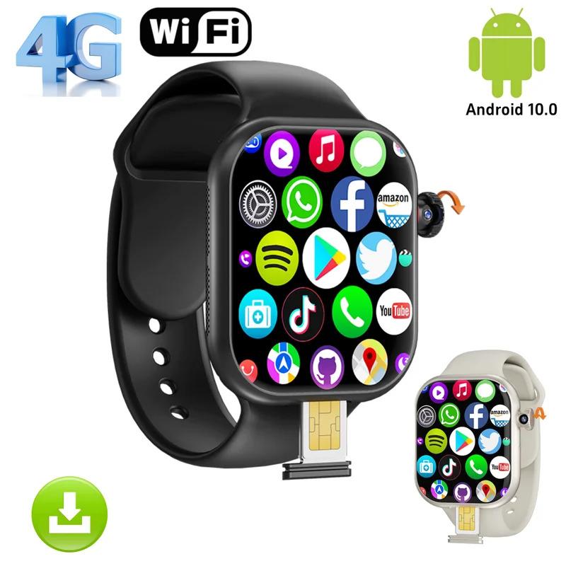 S10 Plus Smartwatch 4G Android 256GB Storage 4G 5G LTE Sim Card GPS WIFI 2.29 inch 490*580 Amoled NEW Smart Watch Rotary Camera