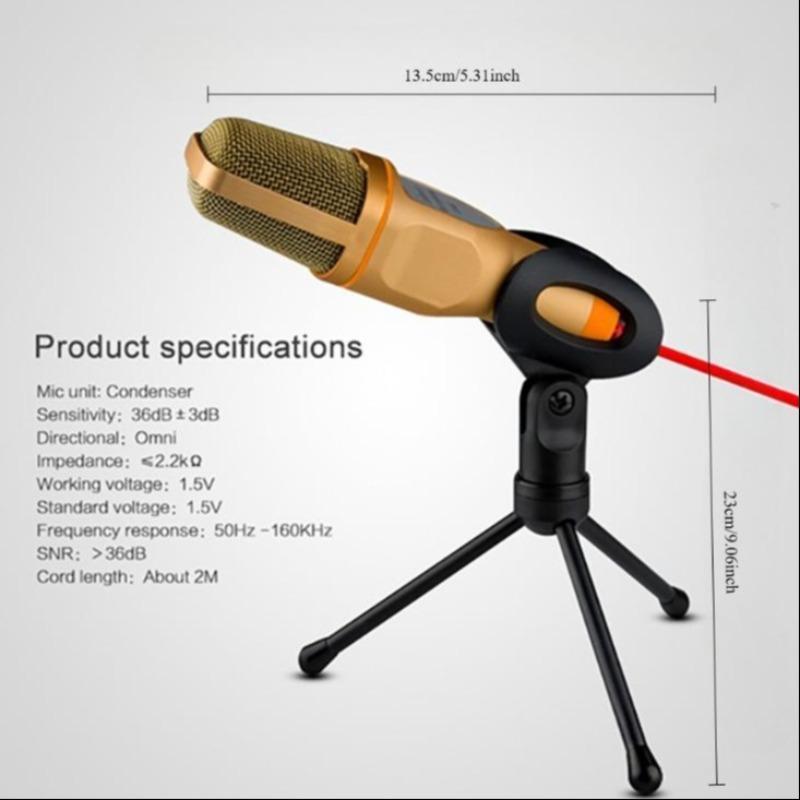 YANMAI Professional Microphone, 3.5mm Jack Connect Microphone with Tripod, Computer Microphone for Music Recording, Live Streaming, Podcast Broadcast