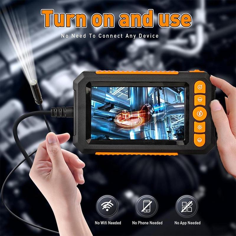 HD Screen Borescope, Handheld Borescope Camera with LED Light, Portable Car Inspection Tool, Car Inspection Tool for Car Repair