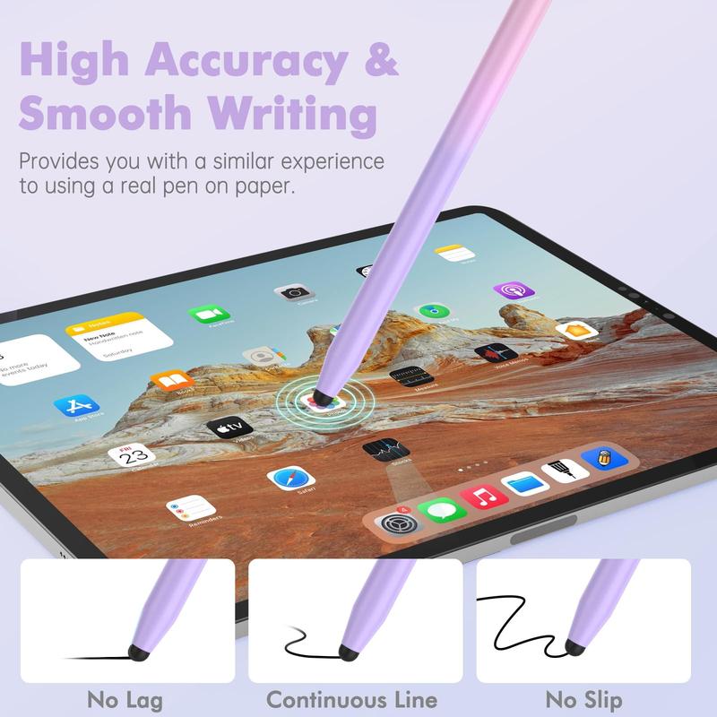 Stylus Pens for Touch Screens - 5 Pack Stylus Pens, 2-in-1 High Sensitivity Capacitive Stylus with 10 Extra Tips for iPad iPhone Tablets Samsung Galaxy All Universal Touchscreen Devices