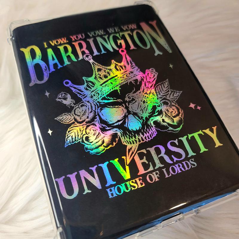 Silver Holographic Foiled Insert Decoration for Kindle - Barrington