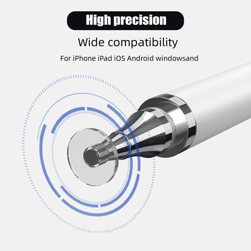 2-in-1 Touch Screen Stylus Pen, High Precision Universal Stylus for iPad iPhone Tablet, Capacitive Touch Screen Pen for Samsung Galaxy, Tablet Parts, Tablet Accessories