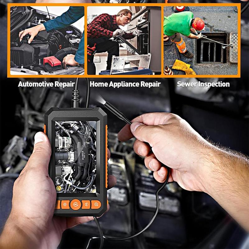 HD Screen Borescope, Handheld Borescope Camera with LED Light, Portable Car Inspection Tool, Car Inspection Tool for Car Repair