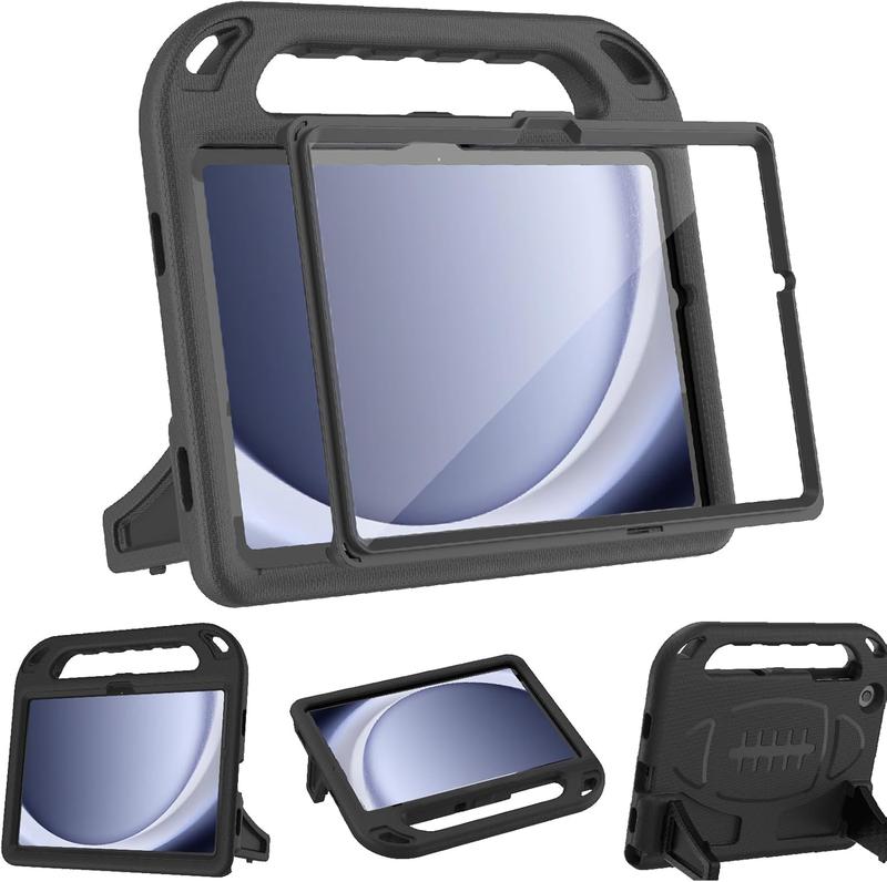 Case for  Galaxy Tab A9 Plus 11 inch 2023 (SM-X210 X216 X218) - with Built-in Screen Protector, Shockproof Covertible Handle Stand  Galaxy Tab A9 Plus Case for , Black