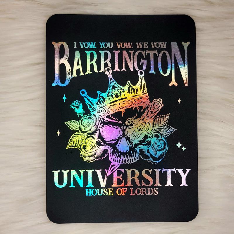 Silver Holographic Foiled Insert Decoration for Kindle - Barrington