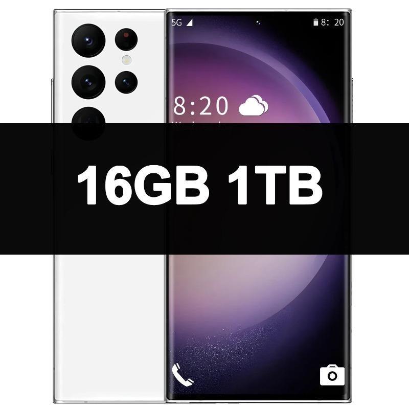 QEKOriginal S24 Ultra smartphone network 7.3-inch 16GB+1TB Android phone unlocked 7000mAh 50MP+108MP 5G phone NFC, smartphone gift, limited time promotion