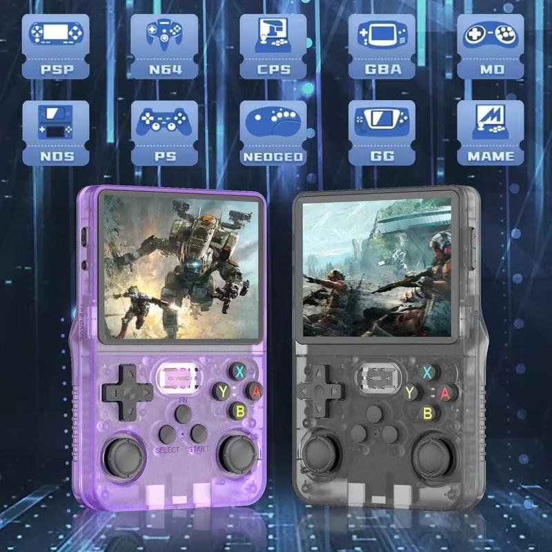 R36S Open Source Handheld Game Console HD Retro Arcade 3D Dual System Joystick Handheld Linux System 3.5-inch Scre Portable Retro Game Console Preset 1500 games Christmas Coolest Gift， Black Friday Promotion Protection