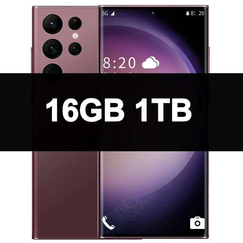 QEK S24 Ultra 5G Smartphone with NFC Smartphone Network 7.3-inch 16GB+1TB Unlocked Android Phone 7000mAh 50MP+108MP Smartphone, Limited Time Offer, Mobile Smartphone