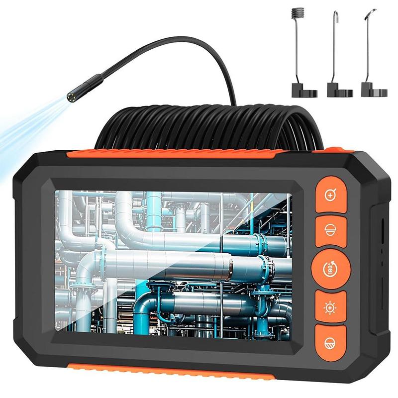 HD Screen Borescope, Handheld Borescope Camera with LED Light, Portable Car Inspection Tool, Car Inspection Tool for Car Repair