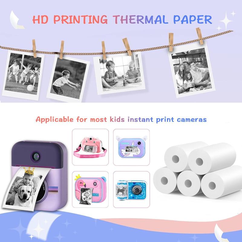 20-Pack  Instant Print Camera for Kids Refill Print Paper, HD Paper Camera, Kidizoom Print Camera Paper Refill for Most Kids Instant Camera