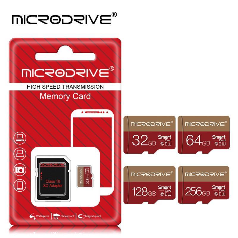 MICRODRIVE 32GB 64GB 128GB 256GB Micro SD Card, Class 10 U3 Memory Card with SD Adapter, Camera Accessories for Smartphone, Camera, Laptop, PC