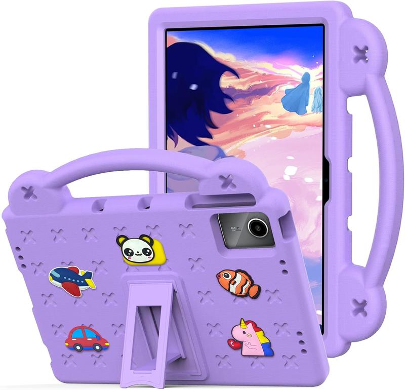 for  Tab M11 Case 11 inch (TB330FU TB330XU),  EVA Shockproof Cover for  M11 Tablet Case, with Stand Handle Cartoon Figures, Purple