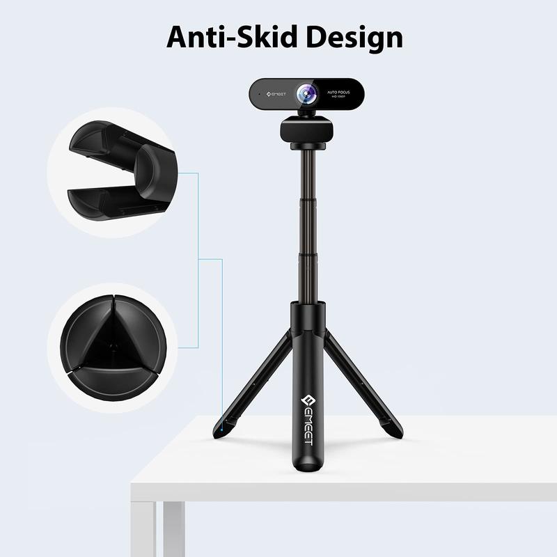 EMEET Portable Desktop Tabletop Webcam Tripod Professional Mirrorless Cameras Mini Tripod for Most Web Camera Phones GoPros Accessories Adjustable