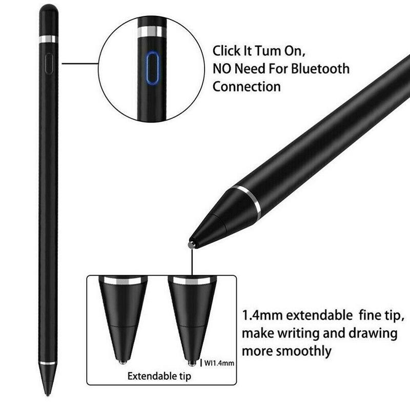 Active Touch Function Pencil, 1 Count Touch Screen Pen, Active Stylus Pen Compatible with iOS & Android for Tablet