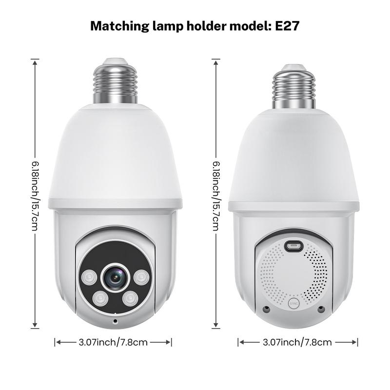 1080P Light Bulb Wireless Security Camera, Bulb CCTV, Outdoor CCTV, Smart Camera, Smart Motion-Detection Cloud Storage Camera with Two-Way Audio & Night-Vision, 360-degree Rotatable Security Camera for Home Outdoor & Indoor Surveillance