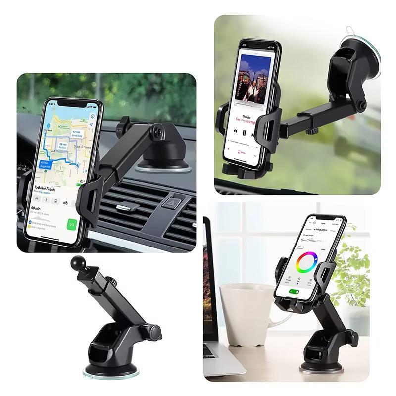 Suction Cup Car Phone Holder, Adjustable Car Phone Holder, Universal Car Interior Accessories for 4-7 Inch Smartphones