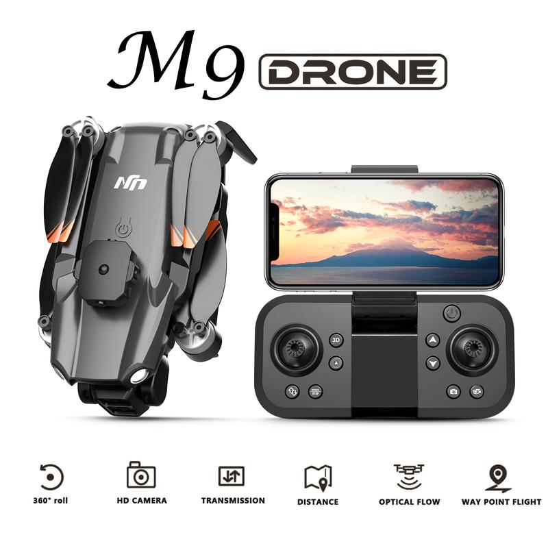 M9-Brushless Motor-Dual Camera Aerial Drone -12 minutes long endurance, 50x focus  HD pixel FPV  Mobile Picture  ,360 degree roll, fixed hover, aerial vehicle for social sharing, birthdays, Christmas (gifts for kids students kids) Accessories