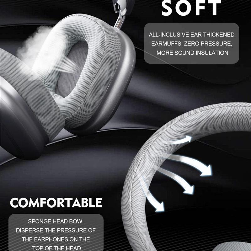 Fashionable Wireless Over-ear Headphone, Foldable Gaming Headset, Noise Cancelling Headphone for Phone, Computer, MP3, Music Player