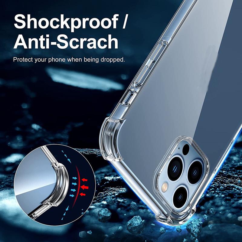 Clear Case Shockproof Protective Phone Cases for iPhone 15 14 13 12 11 Pro Max Mini XS XR X 8 7 6