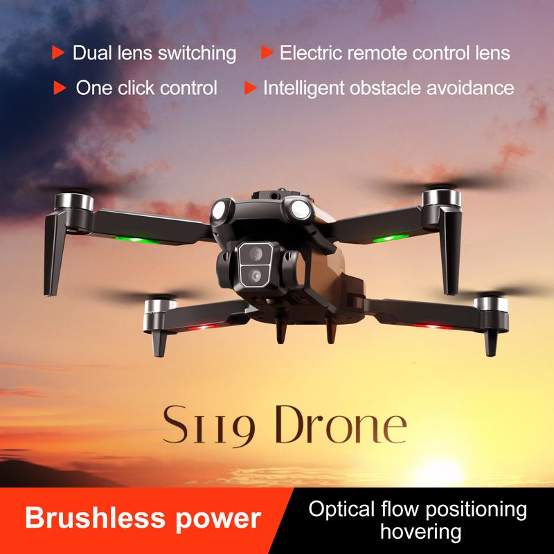 M9-Brushless Motor-Dual Camera Aerial Drone -12 minutes long endurance, 50x focus  HD pixel FPV  Mobile Picture  ,360 degree roll, fixed hover, aerial vehicle for social sharing, birthdays, Christmas (gifts for kids students kids) Accessories